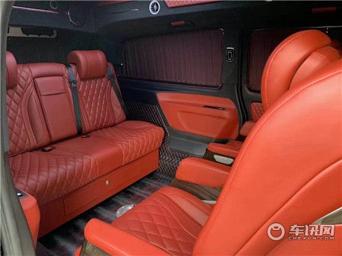 2021款奔驰威霆改装迈巴赫VS680高顶宾利红奢华内饰效果图