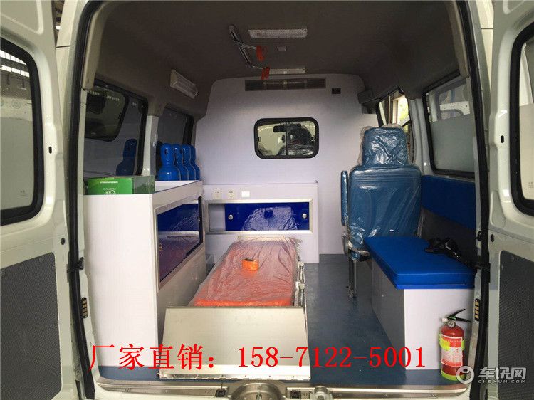 新款福特V362转运型救护车报价 汽油自动挡救护车车型及品牌