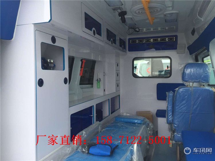 新款福特V362转运型救护车报价 汽油自动挡救护车车型及品牌