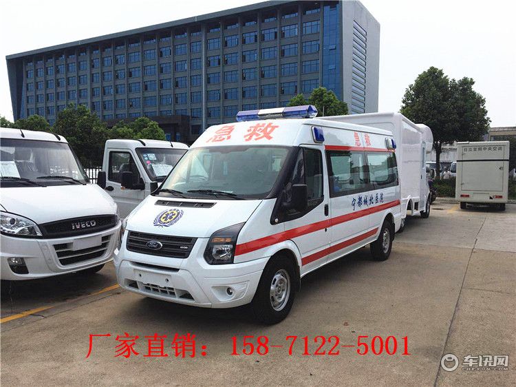 新款福特V362转运型救护车报价 汽油自动挡救护车车型及品牌