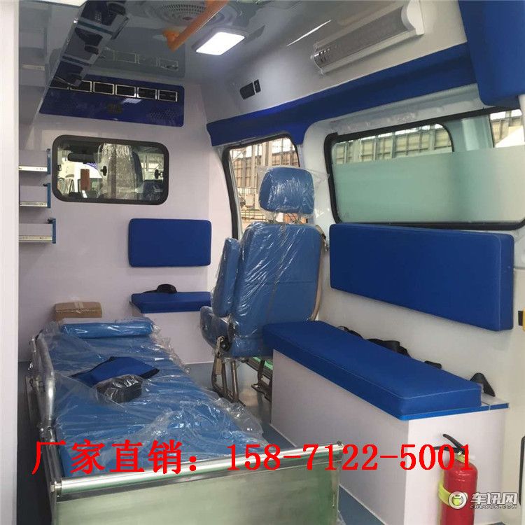 新款福特V362转运型救护车报价 汽油自动挡救护车车型及品牌