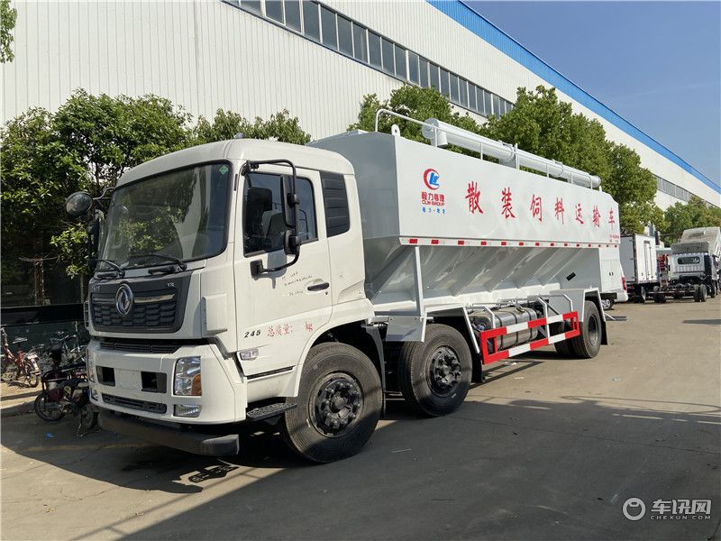 东风天锦10吨饲料运输车 养鸡场专用饲料车厂家直销