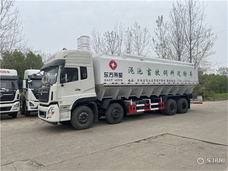东风天锦10吨饲料运输车 养鸡场专用饲料车厂家直销