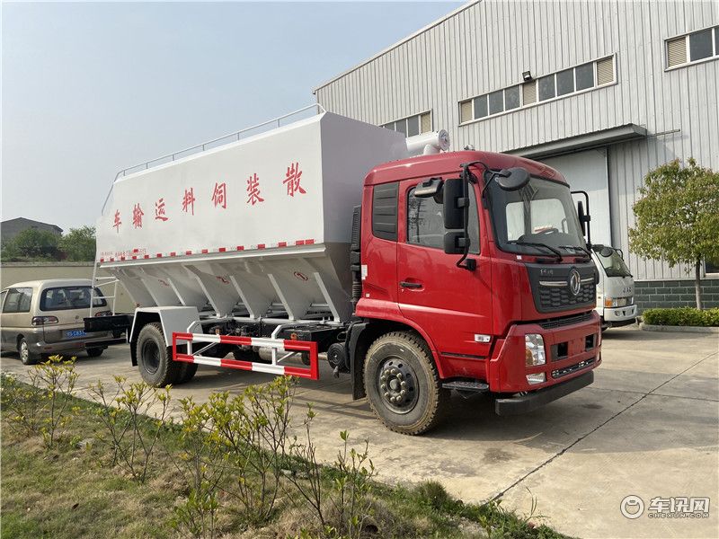 东风天锦10吨饲料运输车 养鸡场专用饲料车厂家直销