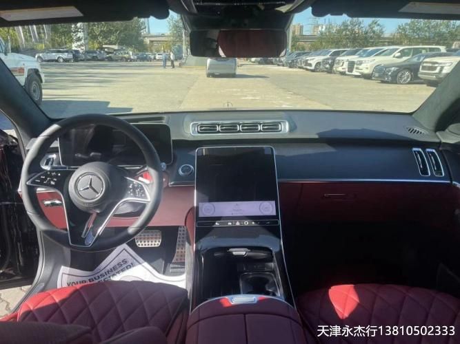 23款奔驰S500平行进口四驱长轴后轮4.5转向天津港现车促销