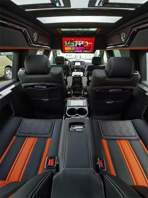 福特猛禽f150改装航空座椅有过道进入第三排电动沙发床-车讯网