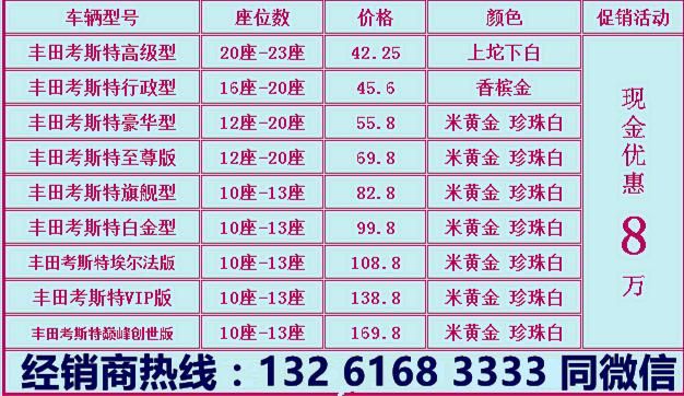 丰田考斯特11座报价 11座4s店价格及图片