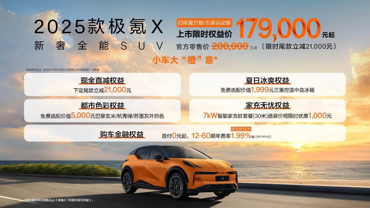 小车之王！2025款极氪X 17.9万元焕新上市 