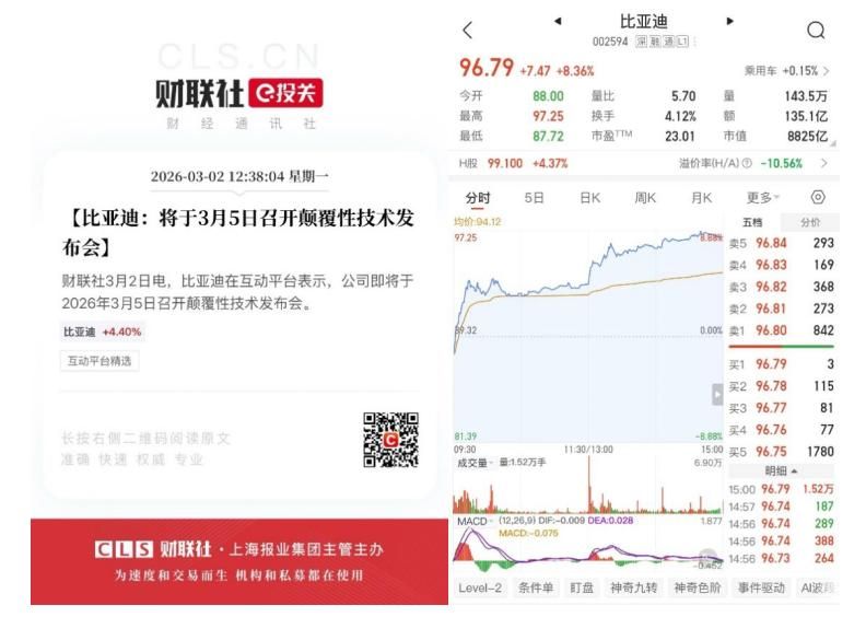 比亚迪再夺2月新能源销冠，行业分化趋势延续