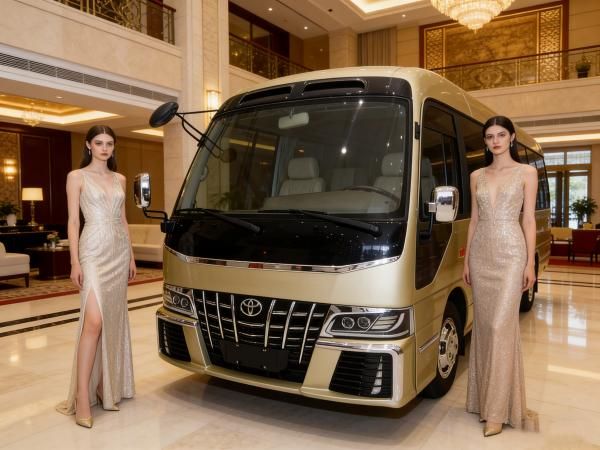 丰田考斯特8座房车版带床配置详询参数 现车特惠惊喜活动价