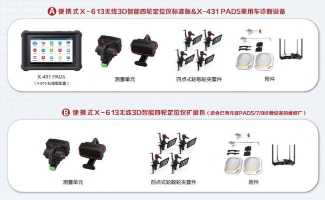 便携式元征X-613无线3D智能四轮定位仪 小空间，大作为
