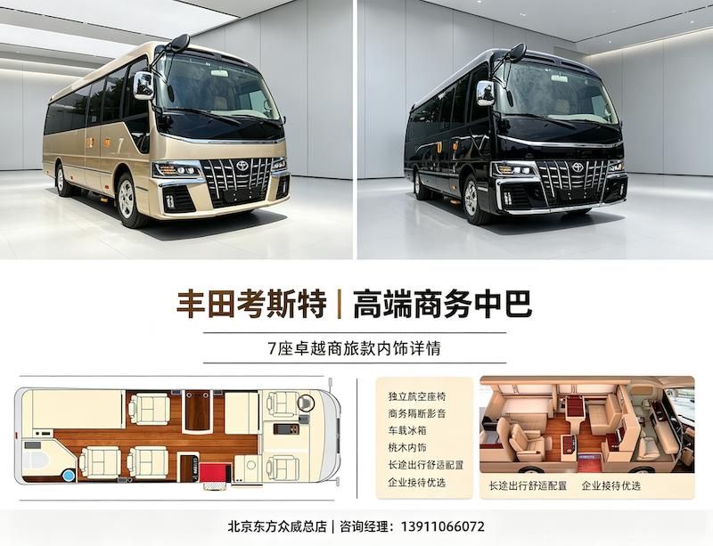 2026款丰田考斯特（亚洲总店）7座星空顶厨卫房车现车（42~98万）