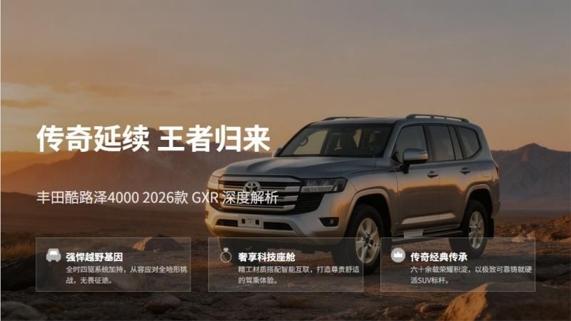 兰德丰田酷路泽4000，经历了几十年时间的检验和市场的验证