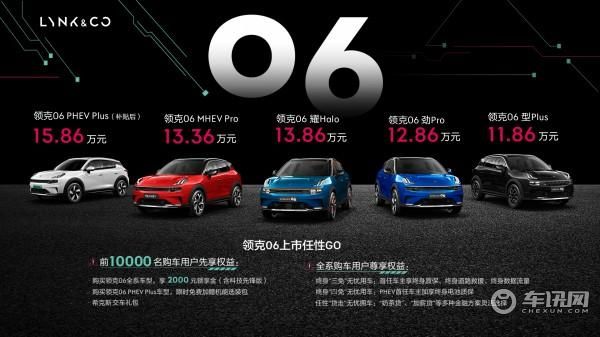 11.86万元起 新都市机能SUV领克06任性上市