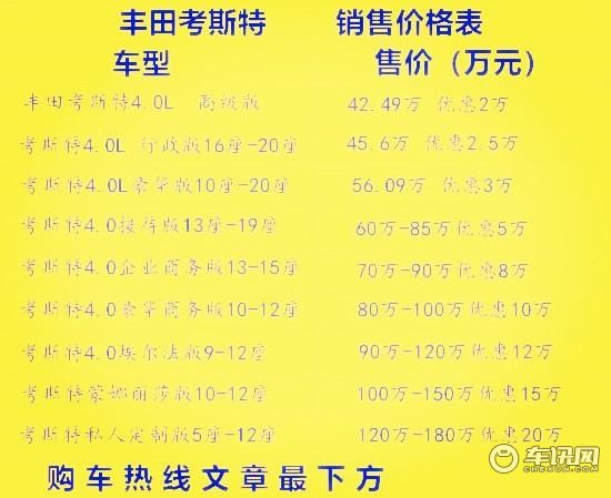 宁波丰田考斯特价格 考斯特全系优惠报价