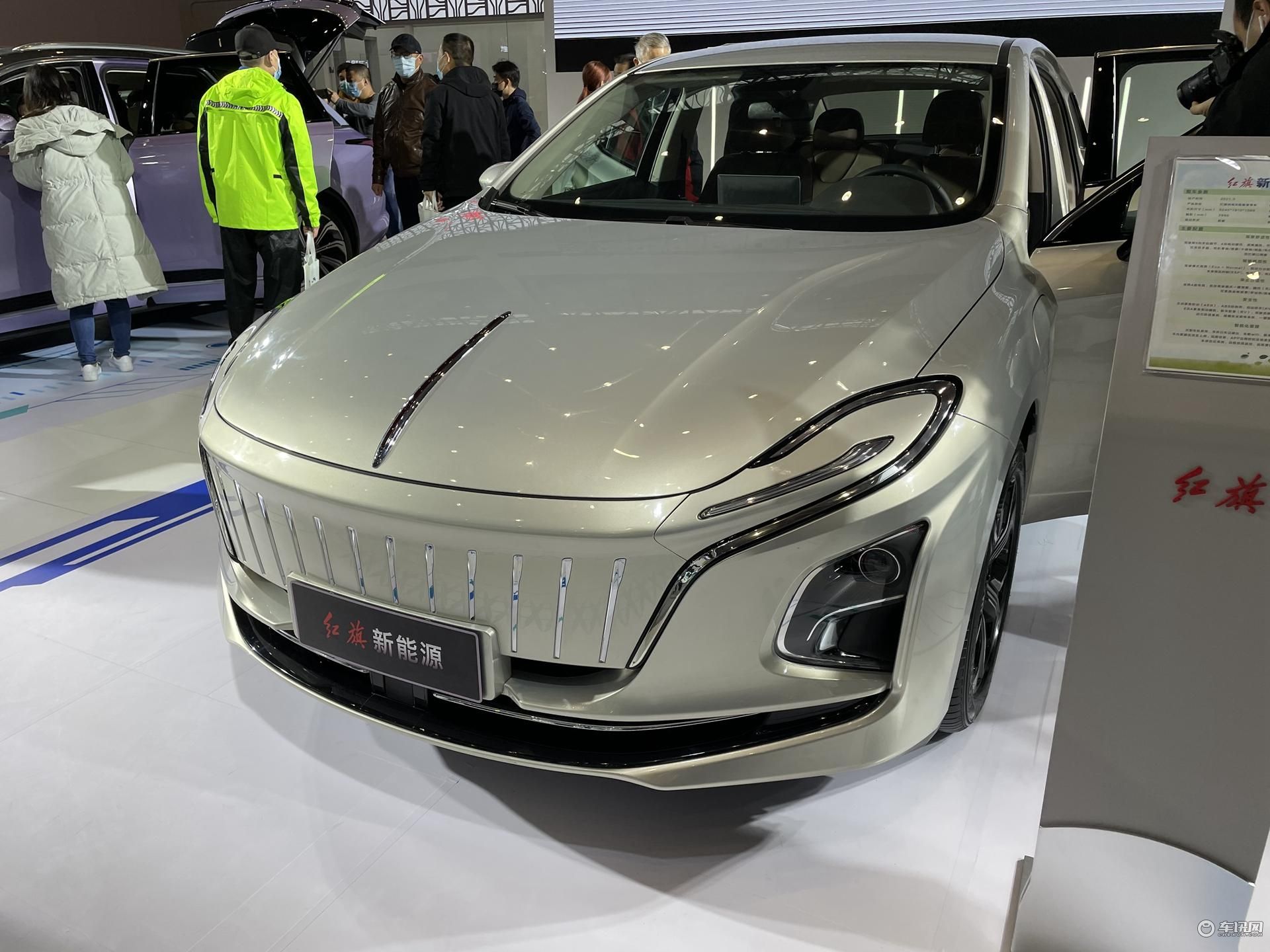 1月8号,2021海口新能源车展正式开幕,红旗正式发布了旗下全新车型