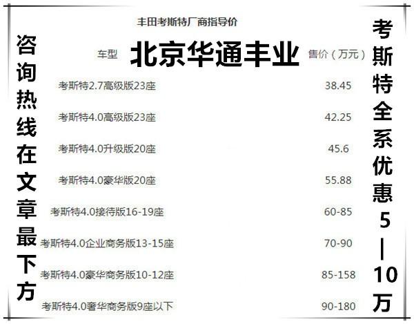 九游会丰田考斯特报价 考斯特豪华版价格(图3)