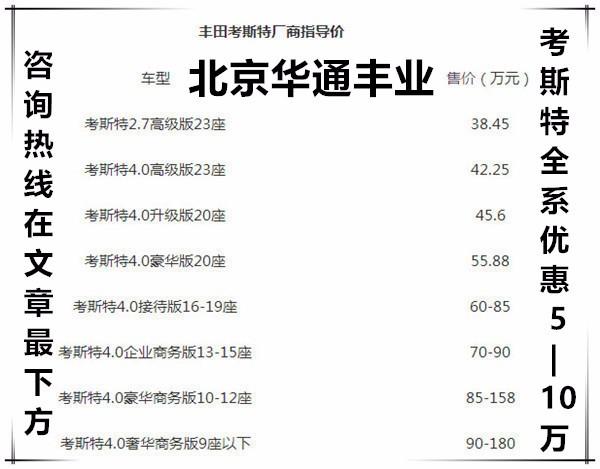  一汽丰田考斯特【官网】考斯特7座房车价格