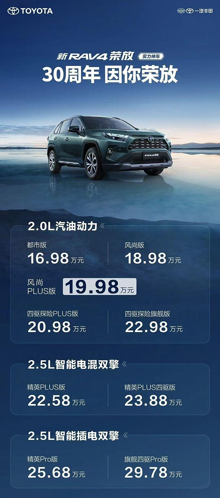 丰田RAV4荣放参数图片